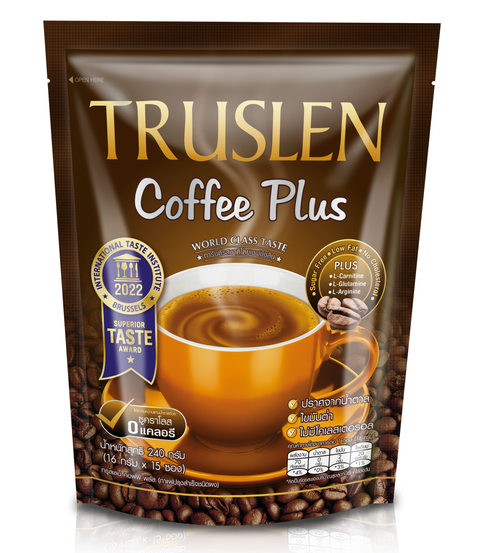 Truslen Coffee Plus 15 Sticks Pouch Packshot